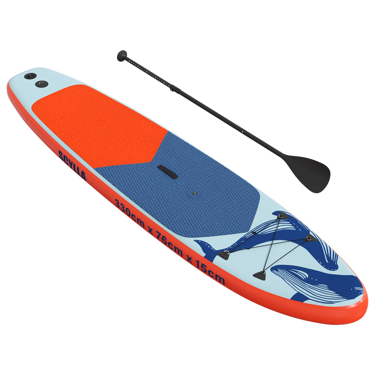 Oppusteligt SUP Board med Sejl SCYLLA 330 x 76 x 15 cm Blå
