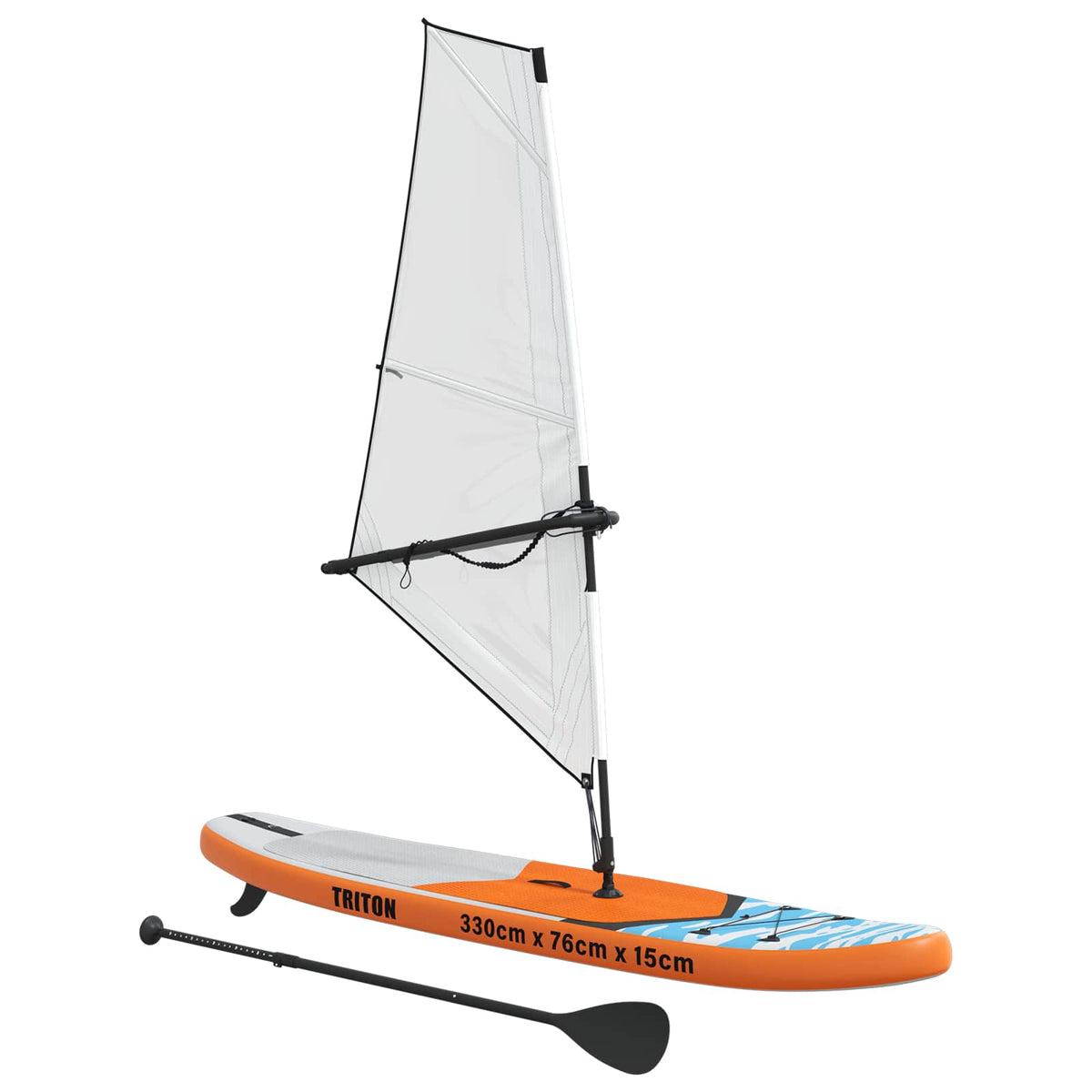 Oppusteligt SUP Board med Sejl TRITON 330 x 76 x 15 cm Blå