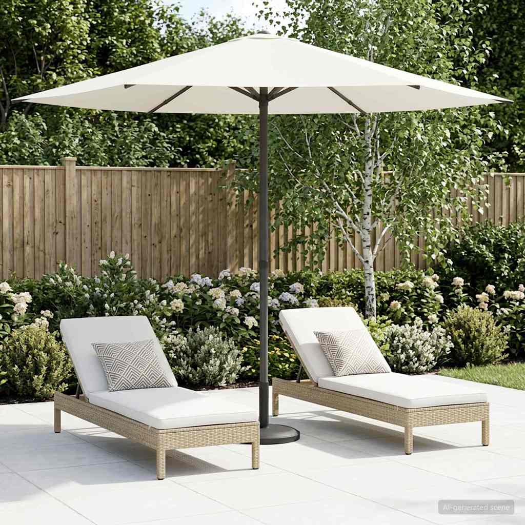 Havesol 230 x 230 cm Polyester Rektangulær Cremefarvet