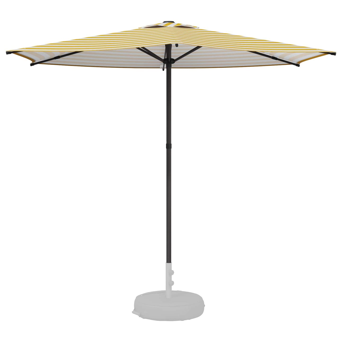 Havesol 270 x 270 cm Polyester Rektangulær Gul og Hvid