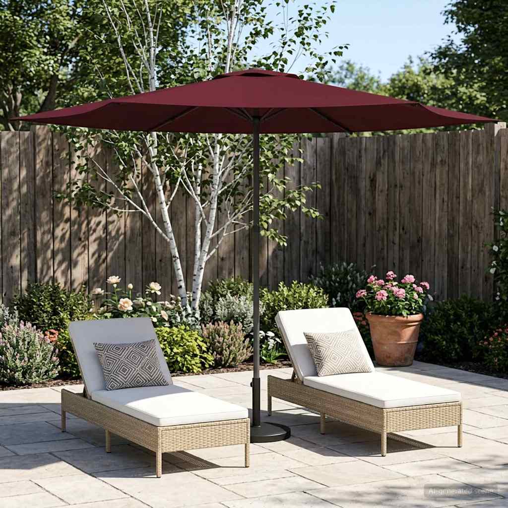 Havesol 300 x 300 cm Polyester Rektangulær Bordeaux Rød