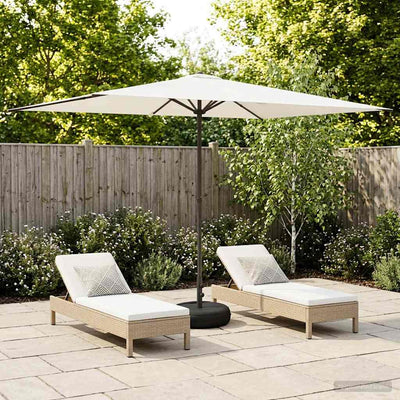 Haveparasol med base 200 x 300 cm Polyester Rektangulær