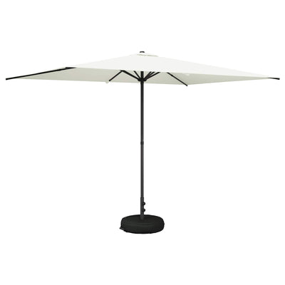 Haveparasol med base 200 x 300 cm Polyester Rektangulær