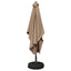 Haveparasol med base 200 x 300 cm Polyester Rektangulær Gråbrun
