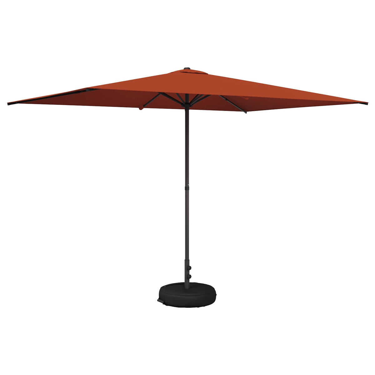 Haveparasol med base 200 x 300 cm Polyester Rektangulær