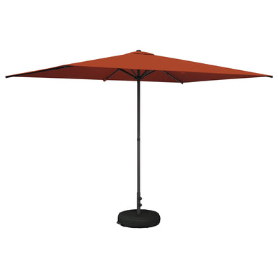 Haveparasol med base 200 x 300 cm Polyester Rektangulær
