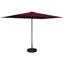 Haveparasol med base 200 x 300 cm Polyester Rektangulær