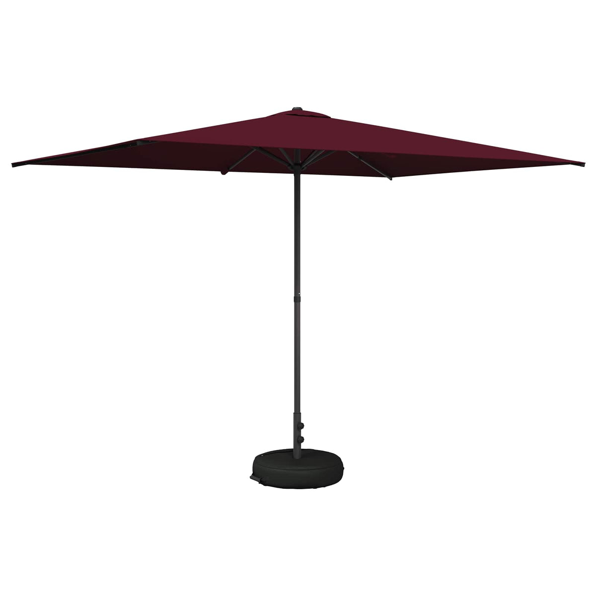 Haveparasol med base 200 x 300 cm Polyester Rektangulær