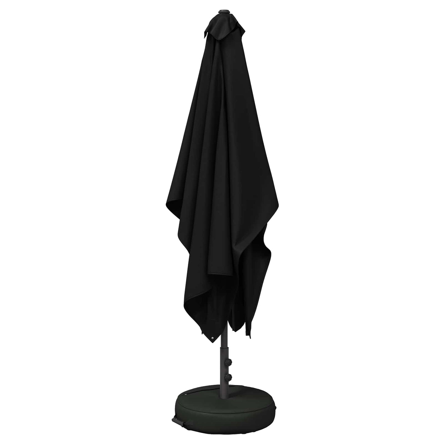 Haveparasol med base 200 x 300 cm Polyester Rektangulær Sort