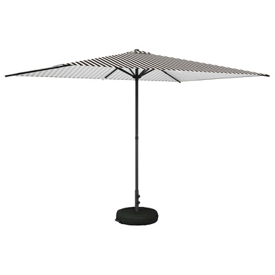 Haveparasol med base 200 x 300 cm Polyester Rektangulær