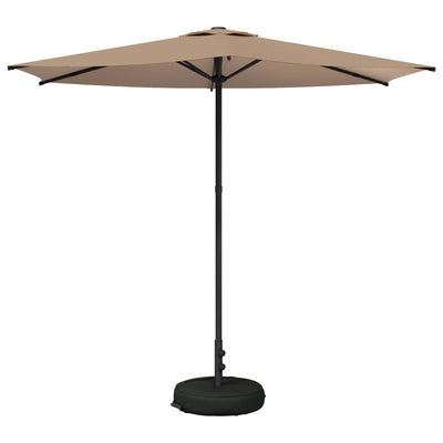 Haveparasol med base 270 x 270 cm Polyester Rektangulær Gråbrun
