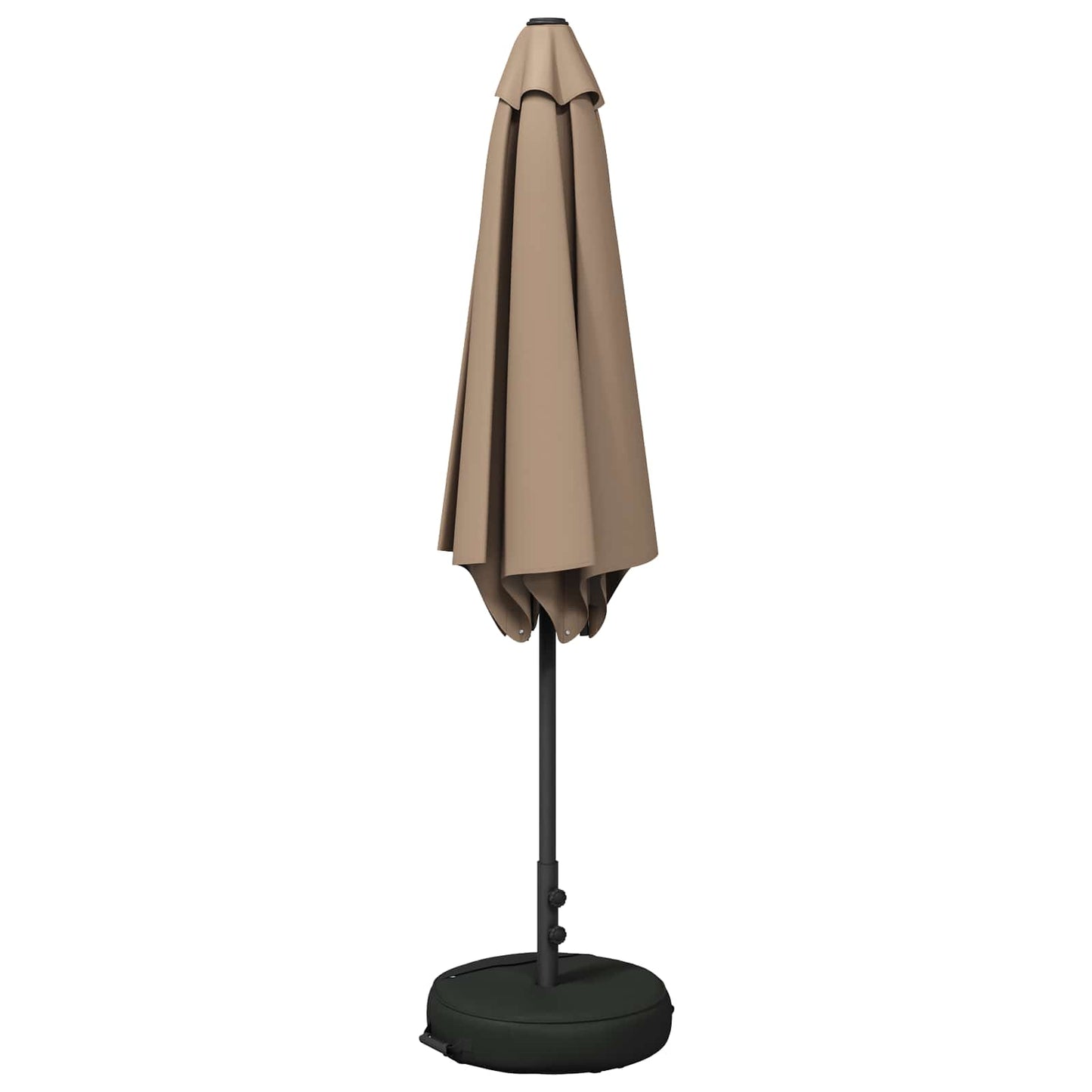 Haveparasol med base 270 x 270 cm Polyester Rektangulær Gråbrun