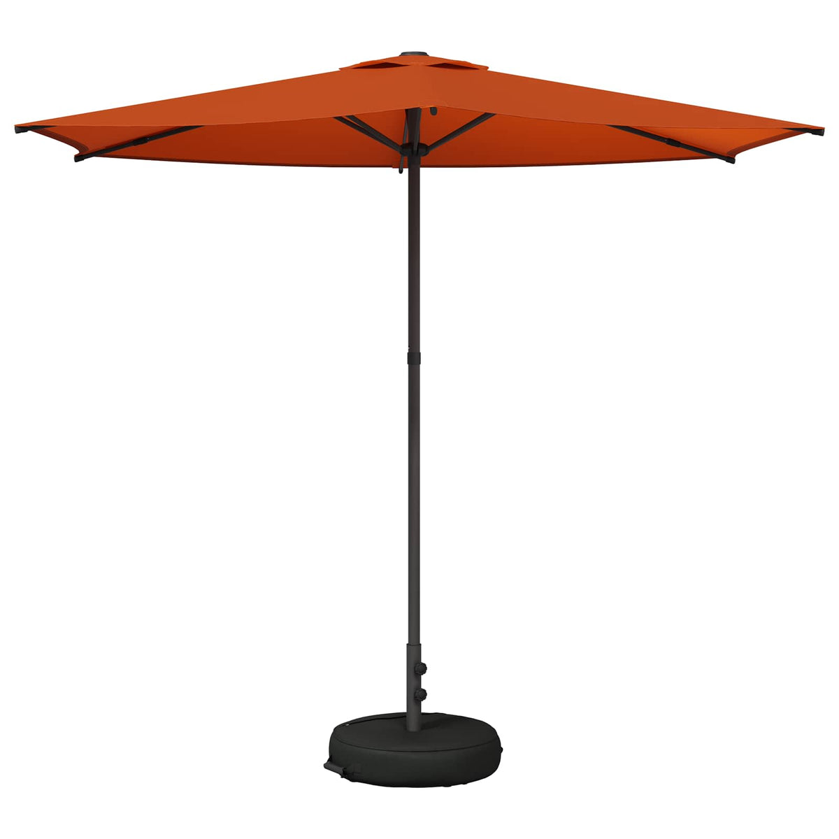 Haveparasol med base 270 x 270 cm Polyester Rektangulær