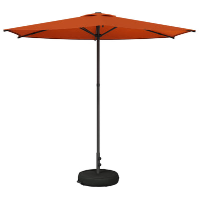 Haveparasol med base 270 x 270 cm Polyester Rektangulær