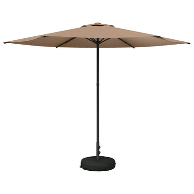 Haveparasol med base 300 x 300 cm Polyester Rektangulær Gråbrun