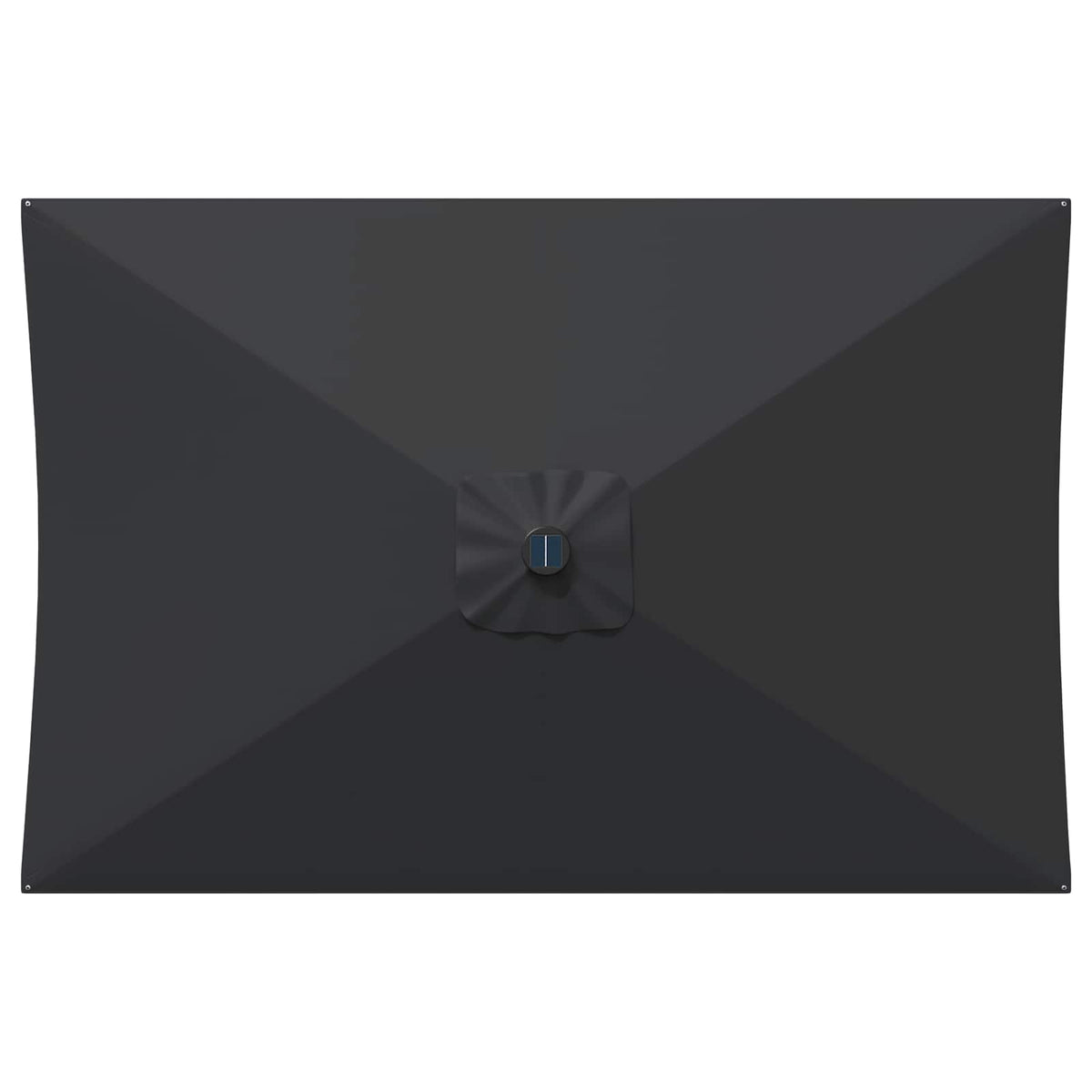 Haveparasol med LED lys og fod 200 x 300 cm Polyester Antracit