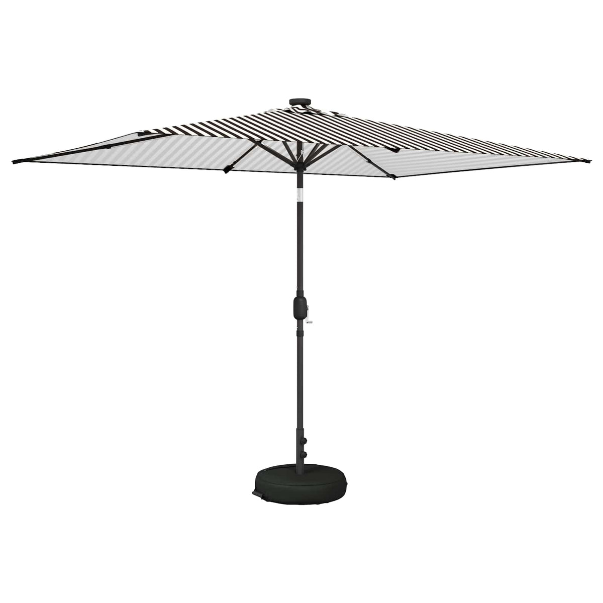 Haveparasol med LED lys og fod 200 x 300 cm Polyester