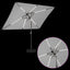 Haveparasol med LED lys og fod 200 x 300 cm Polyester