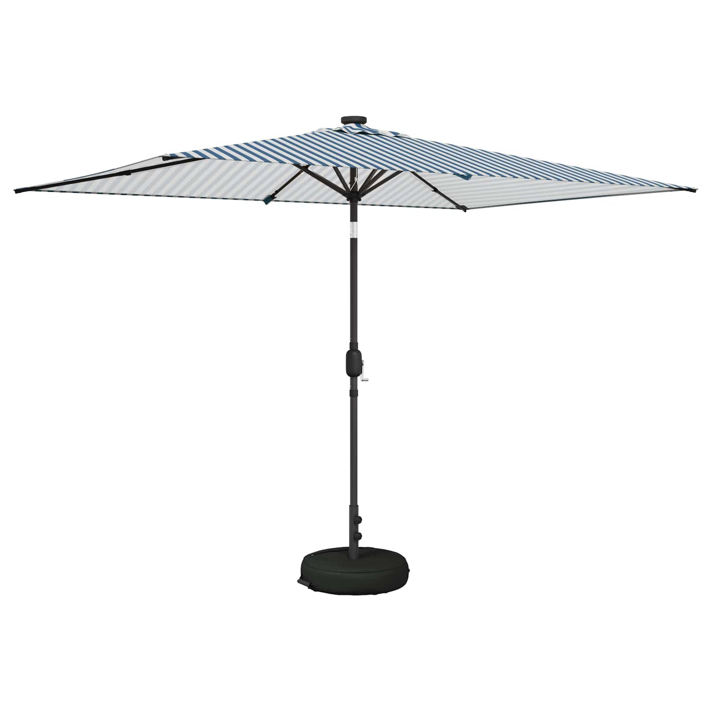 Haveparasol med LED lys og fod 200 x 300 cm Polyester