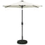 Haveparasol med LED lys og fod 230 x 230 cm Polyester