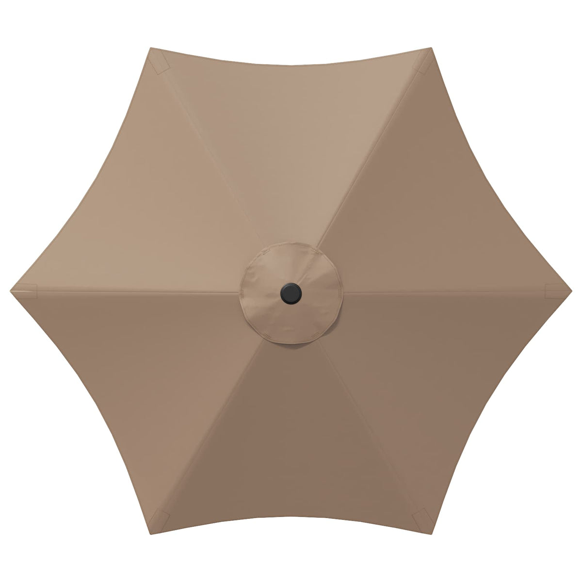Haveparasol med LED lys og fod 230 x 230 cm Polyester Gråbrun