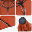 Haveparasol med LED lys og fod 230 x 230 cm Polyester