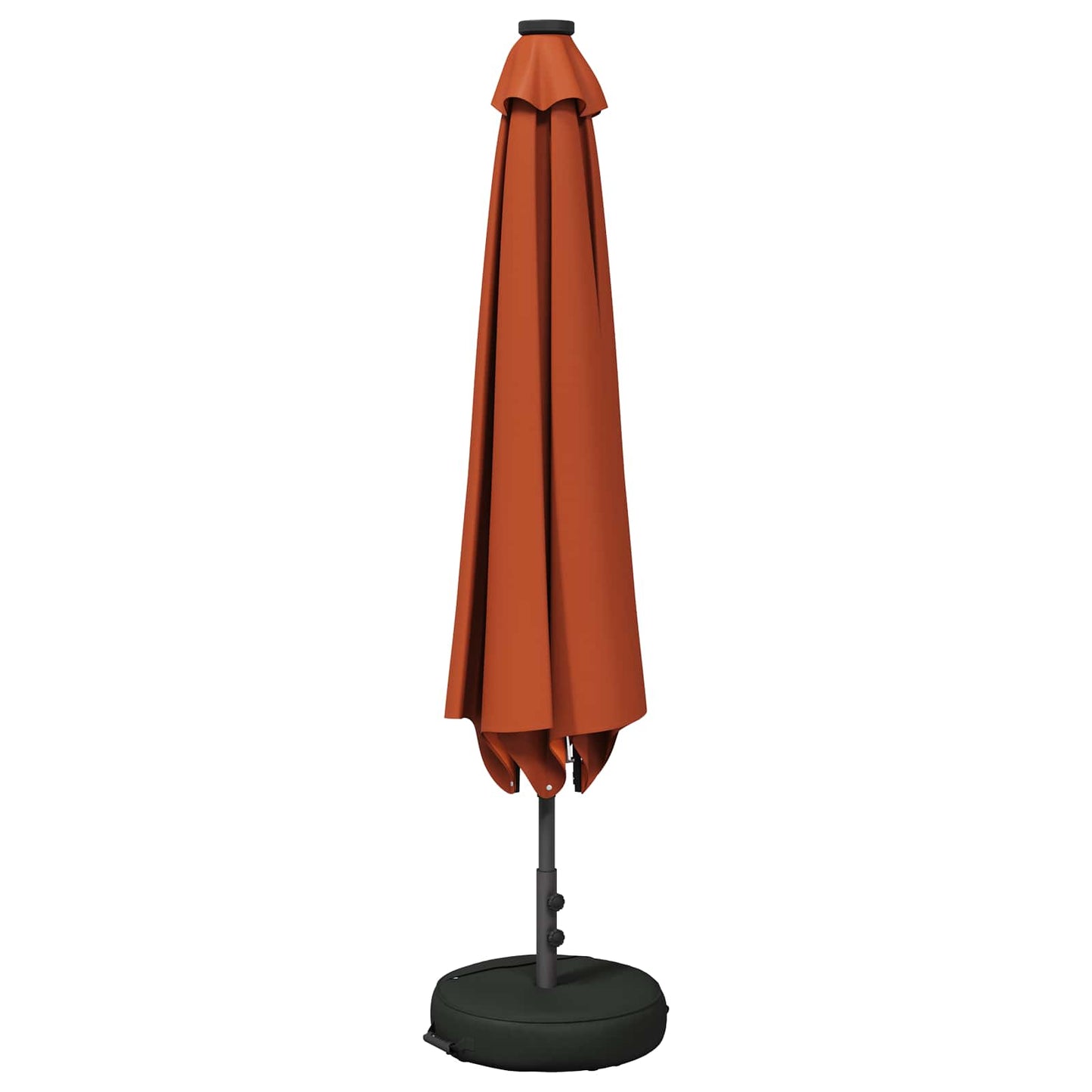Haveparasol med LED lys og fod 230 x 230 cm Polyester