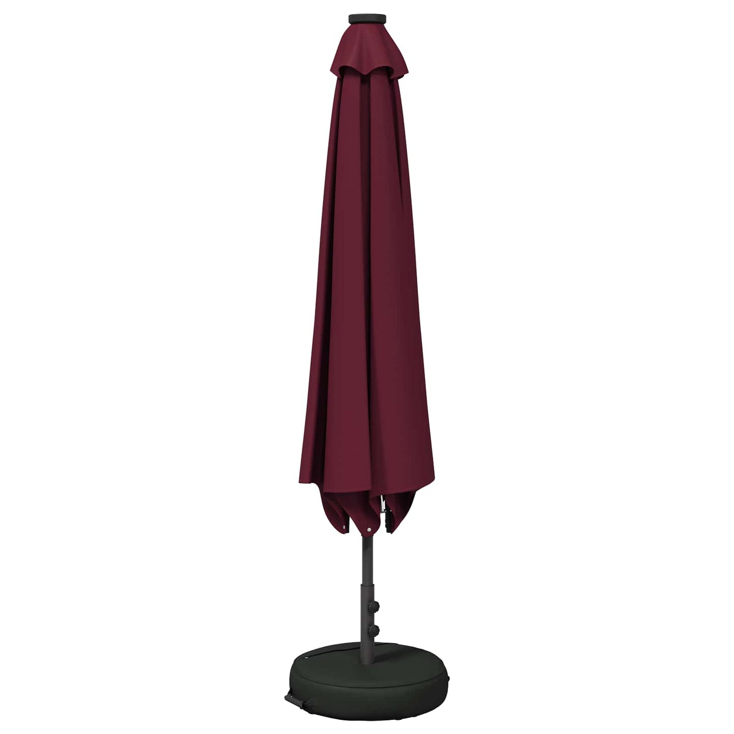 Haveparasol med LED lys og fod 230 x 230 cm Polyester