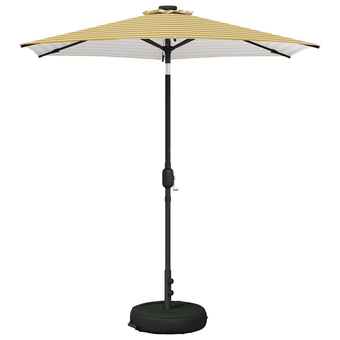 Haveparasol med LED lys og fod 230 x 230 cm Polyester