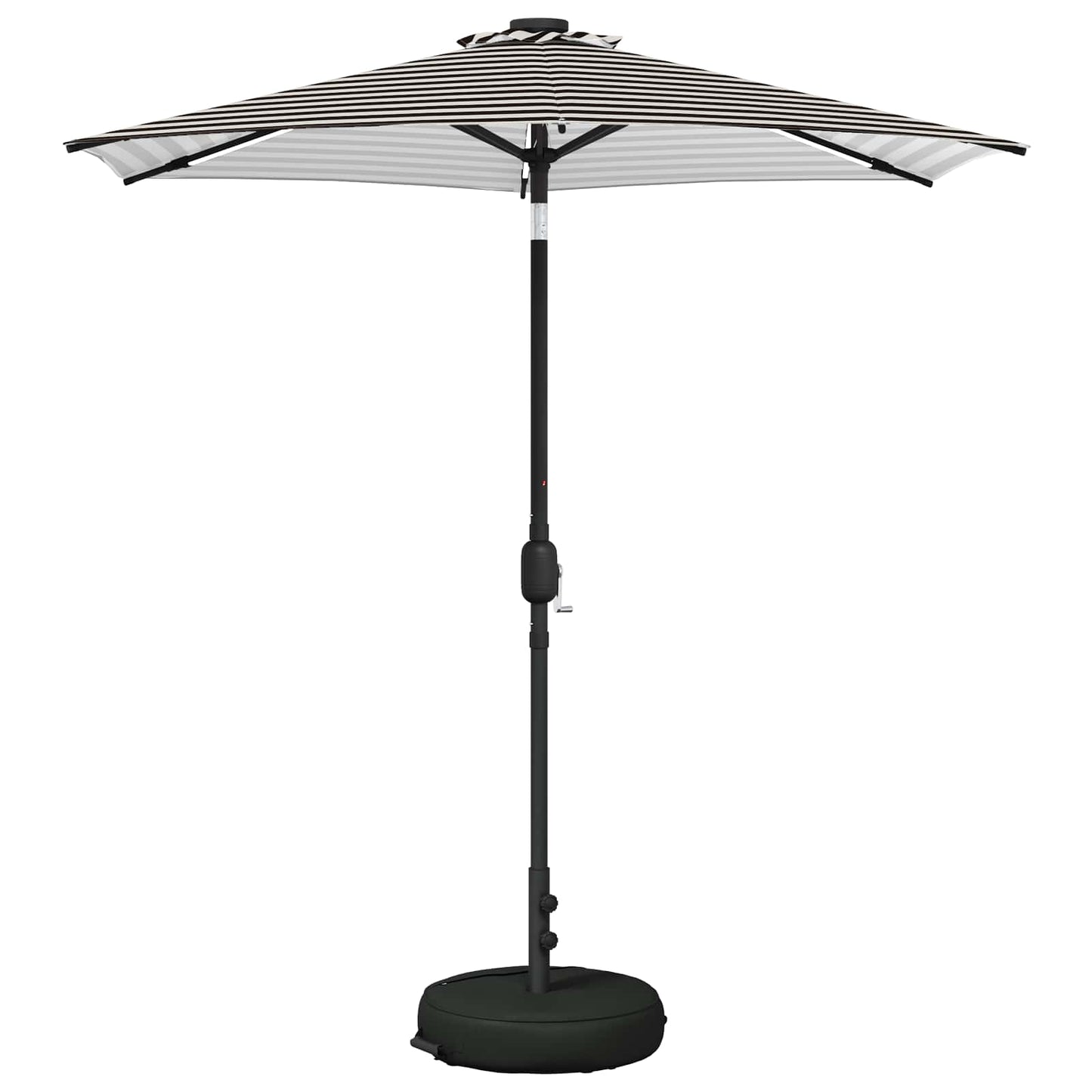Haveparasol med LED lys og fod 230 x 230 cm Polyester