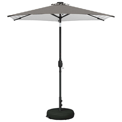 Haveparasol med LED lys og fod 230 x 230 cm Polyester