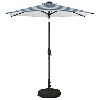 Haveparasol med LED lys og fod 230 x 230 cm Polyester