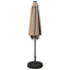 Haveparasol med LED lys og fod 270 x 270 cm Polyester Gråbrun