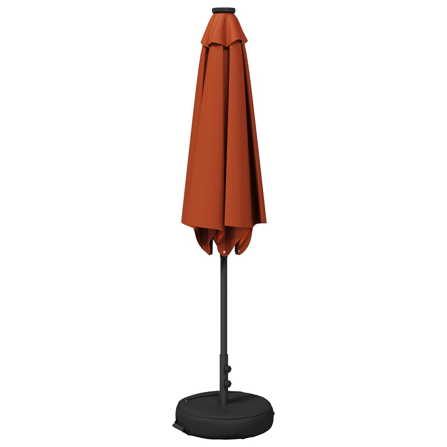 Haveparasol med LED lys og fod 270 x 270 cm Polyester