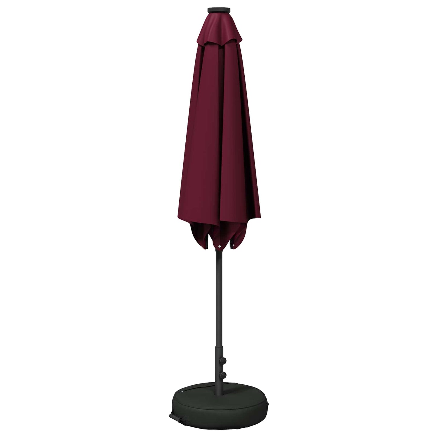 Haveparasol med LED lys og fod 270 x 270 cm Polyester