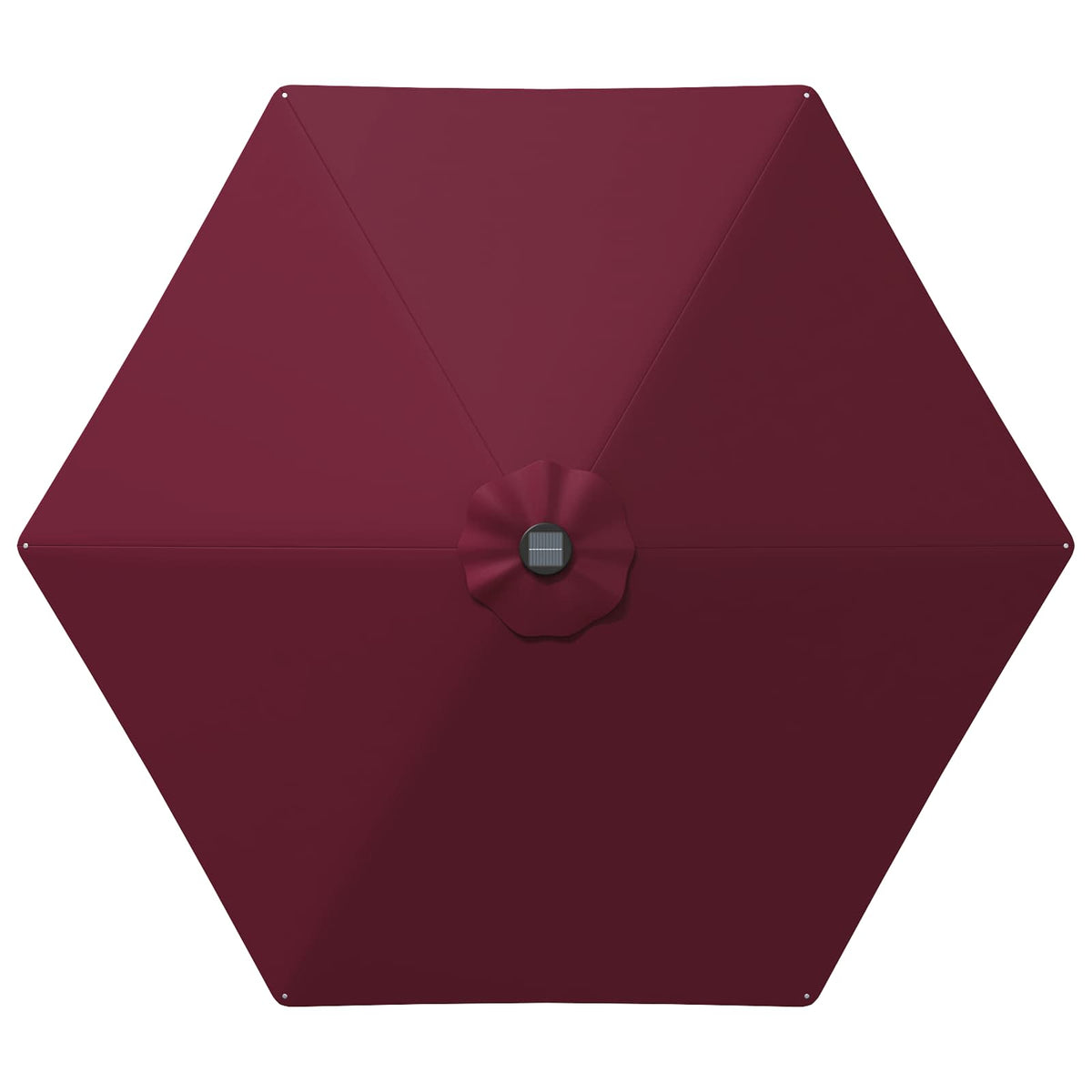 Haveparasol med LED lys og fod 270 x 270 cm Polyester