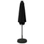 Haveparasol med LED lys og fod 270 x 270 cm Polyester Sort