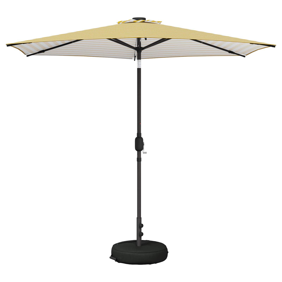Haveparasol med LED lys og fod 270 x 270 cm Polyester
