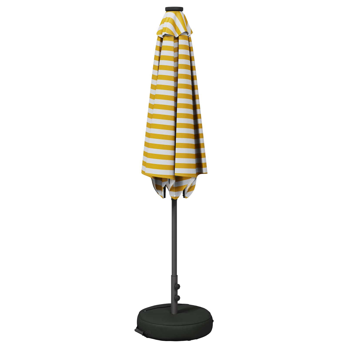 Haveparasol med LED lys og fod 270 x 270 cm Polyester