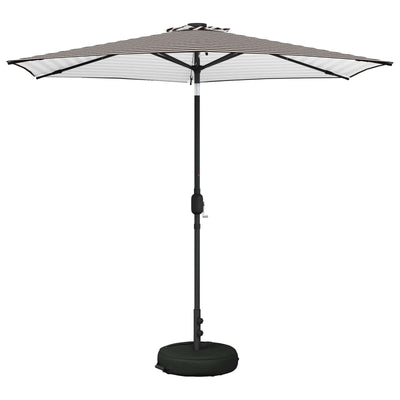 Haveparasol med LED lys og fod 270 x 270 cm Polyester