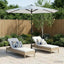 Haveparasol med LED lys og fod 270 x 270 cm Polyester