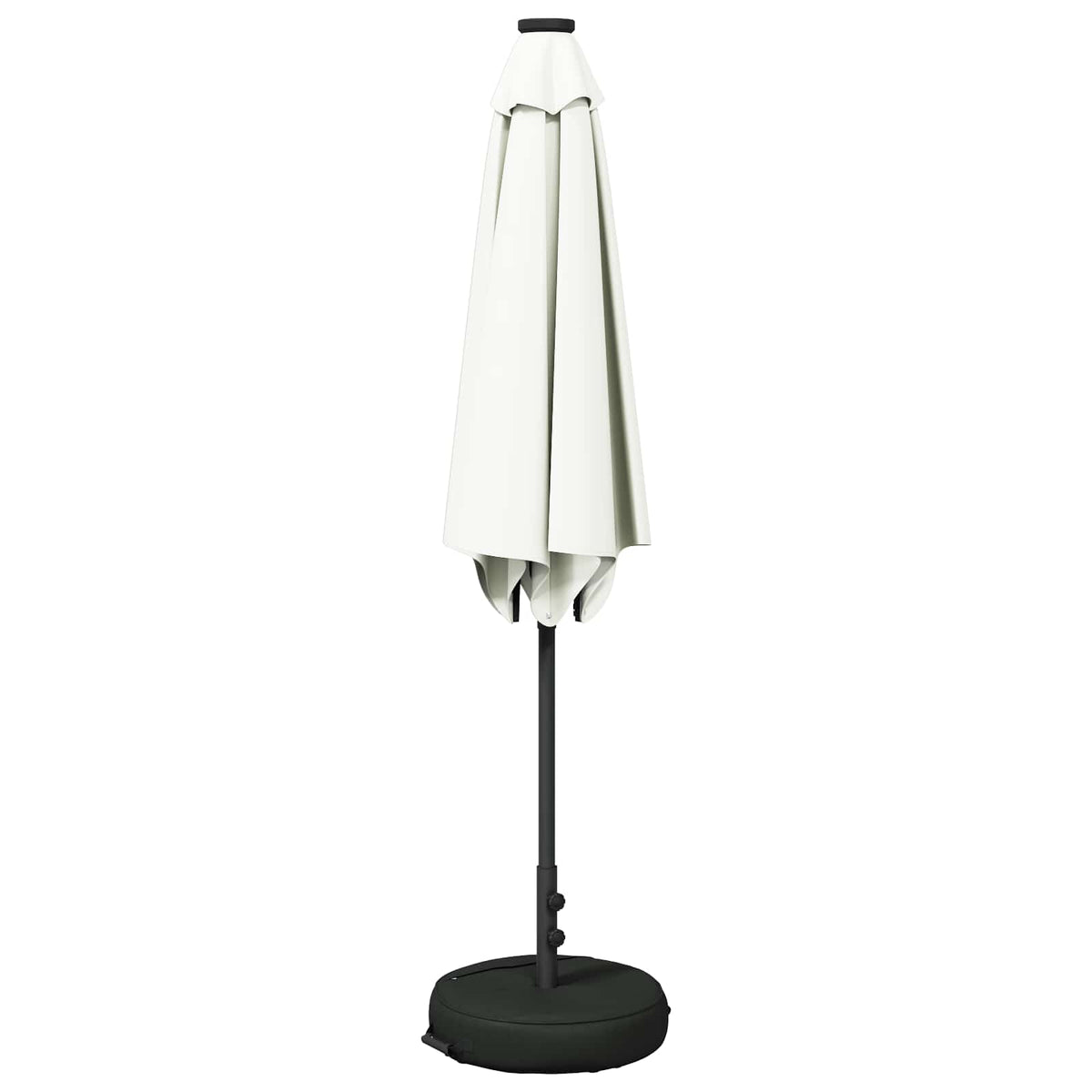 Haveparasol med LED lys og fod 300 x 300 cm Polyester