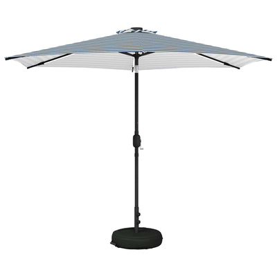 Haveparasol med LED lys og fod 300 x 300 cm Polyester