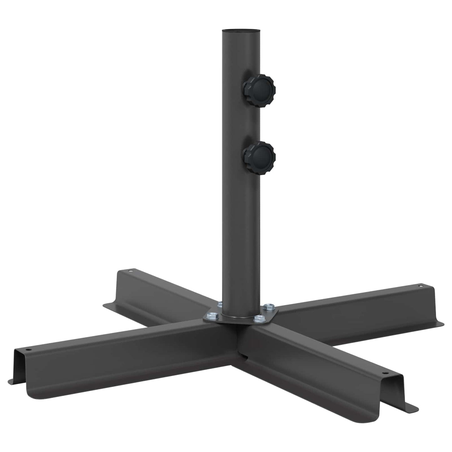 Patio parasolfod 53 x 53 x 40 cm Stål Sort