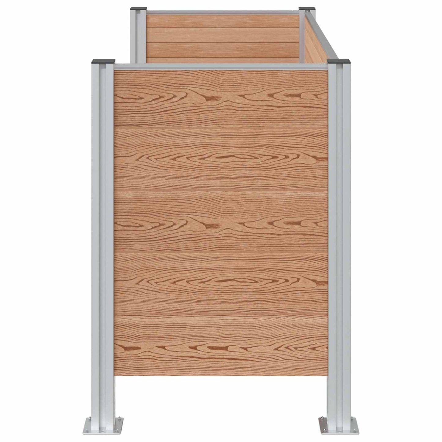 Affaldsbeholderhegn Brun 161 x 85 x 115 cm Aluminium og WPC