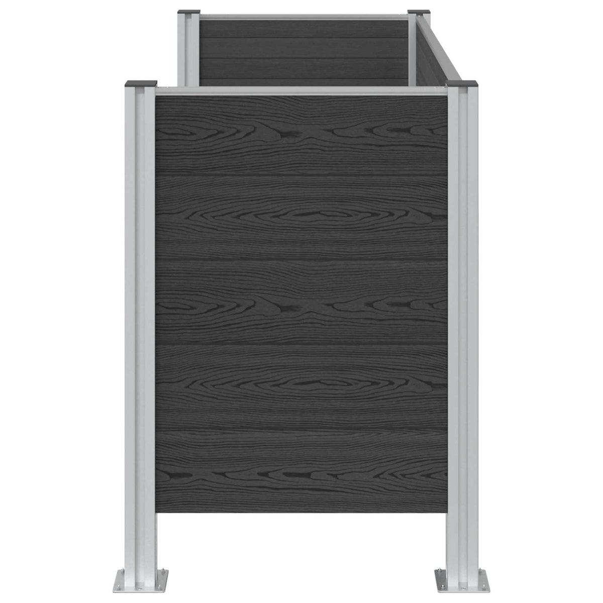 Affaldsbeholderhegn Grå 161 x 85 x 115 cm Aluminium og WPC
