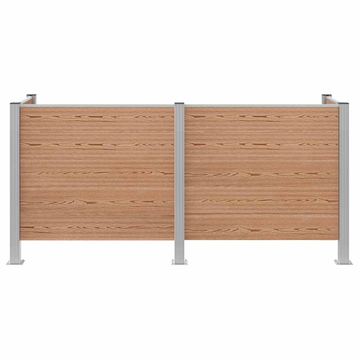 Affaldsbeholderhegn Brun 237 x 85 x 115 cm Aluminium og WPC