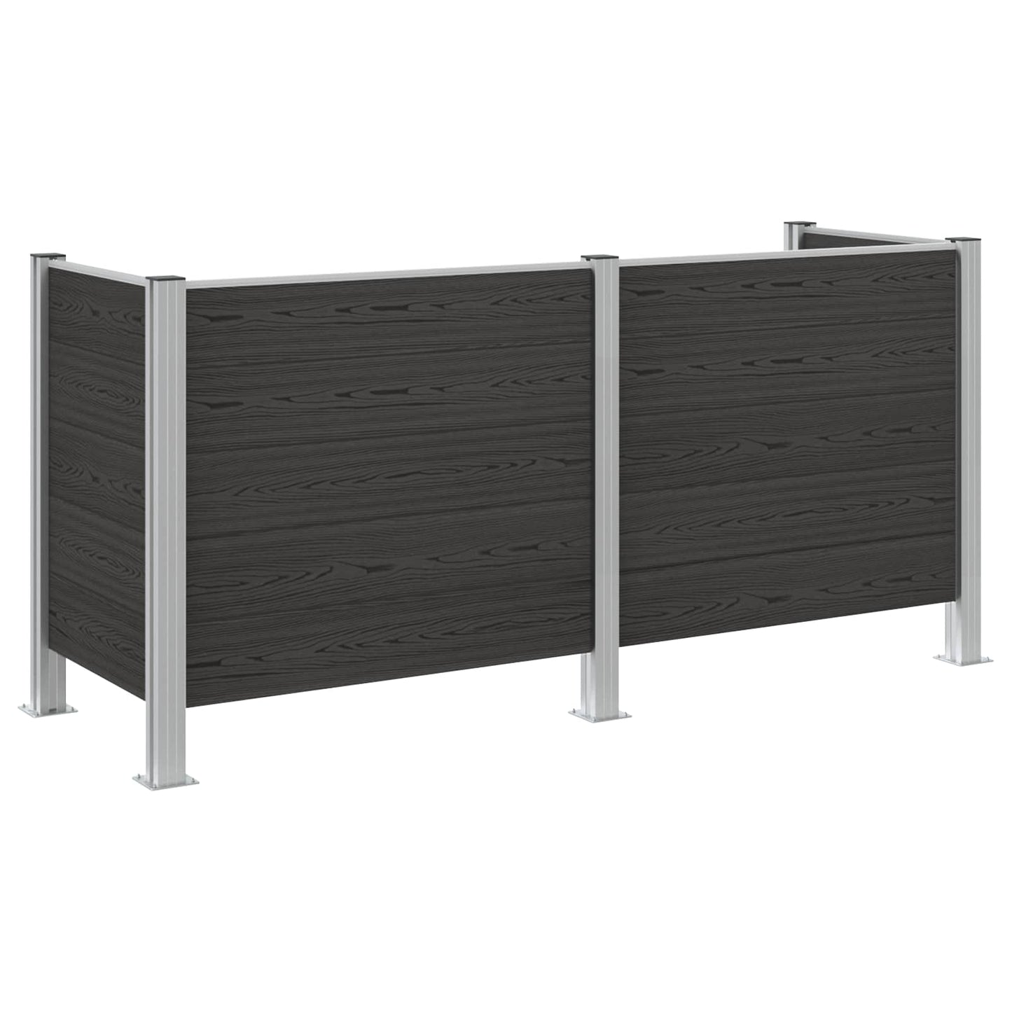 Affaldsbeholderhegn Grå 237 x 85 x 115 cm Aluminium og WPC