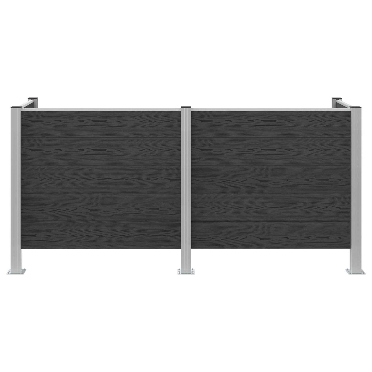 Affaldsbeholderhegn Grå 237 x 85 x 115 cm Aluminium og WPC