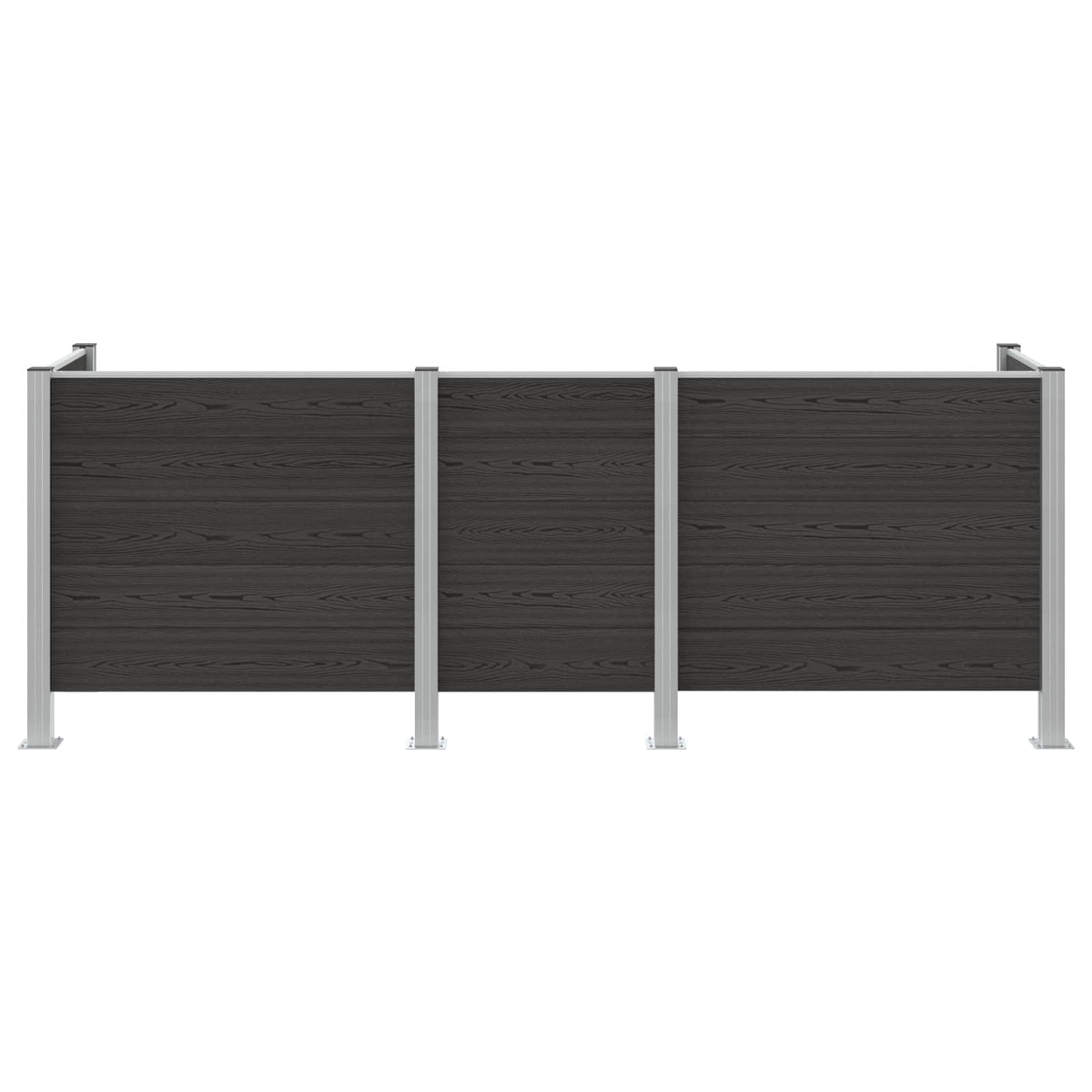 Affaldsbeholderhegn Grå 315 x 85 x 115 cm Aluminium og WPC